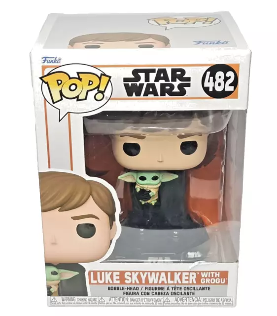 POP Star Wars Luke Skywalker with Grogu Bobble Head Vinyl Figure No482 12cm Tall