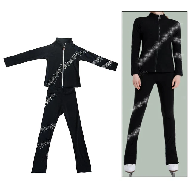 Veste de Tenue de Patinage Artistique sur Glace Pantalon élastique