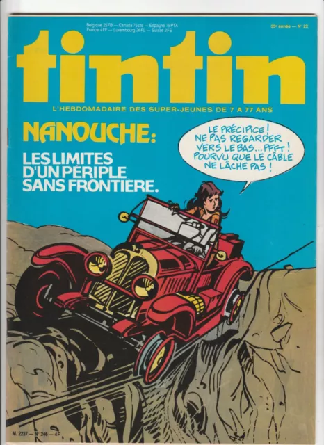 Tintin 35è année n° 22 / 246 23/05/1980 Nanouche Chevalier Ardent Chick Bill