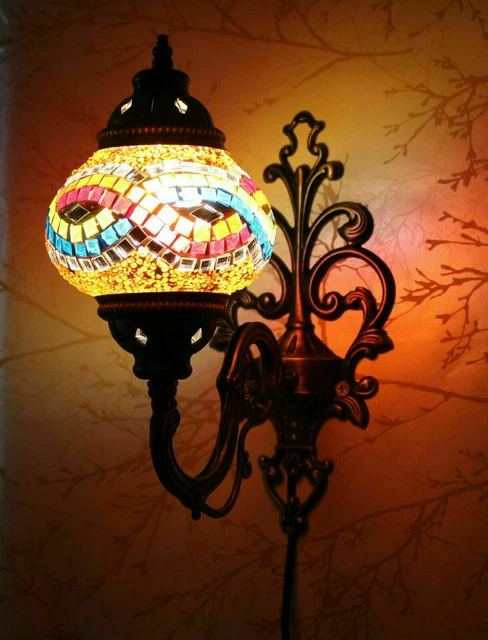Applique murale en mosaïque Turque Style marocain multicolore lampe lumière