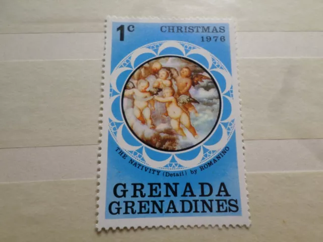 GRENADA GRENADINES 1976 timbre NOEL TABLEAU ROMANINO, ANGES neuf**, VF MNH STAMP