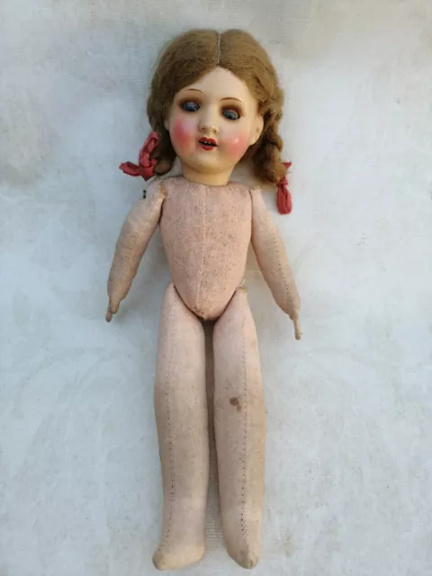Armand Marseille antike Puppe mit Stoffkörper Höhe 29 cm Nr. 390 7/0