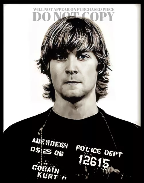 Kurt Cobain Mugshot 11 X 14 - Rare 1986 Mug Shot - Nirvana - Poster Art Print