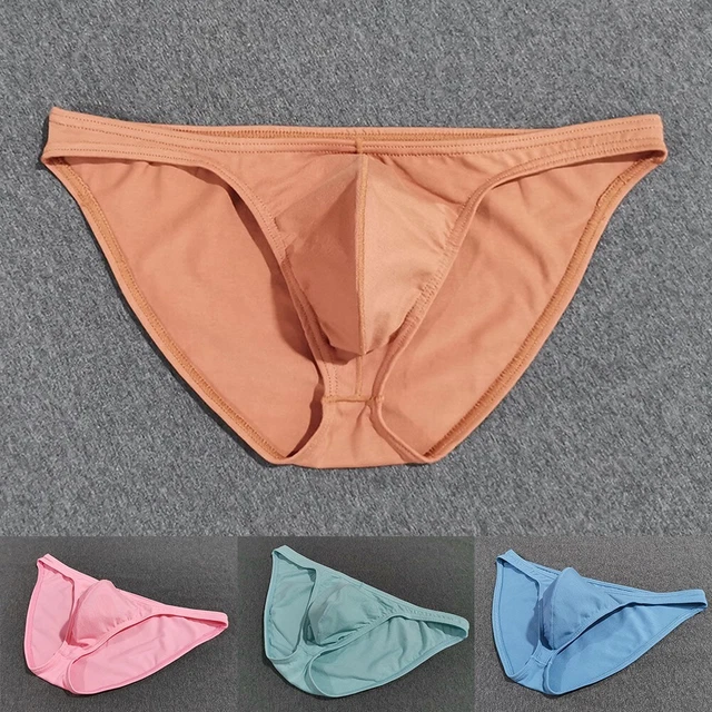 Men Sexy Pouch Briefs Underwear Cotton Comfortable Panties Low Waist Lingerie