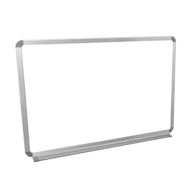 Luxor Wall-Mounted Magnetic Whiteboard Silver/White 36"W x 24"H