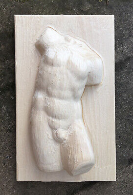 Machos torso como relief con schnitzrohling incluso de madera tallar