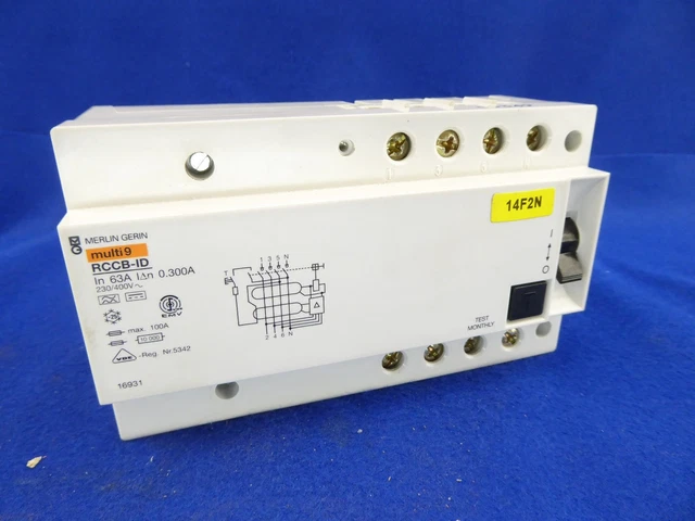 Multi 9 Rccb MERLIN GERIN MULTI 9 Rccb-Id 63A Type B 16931 Fi Rccb En 63A Multi9 ...