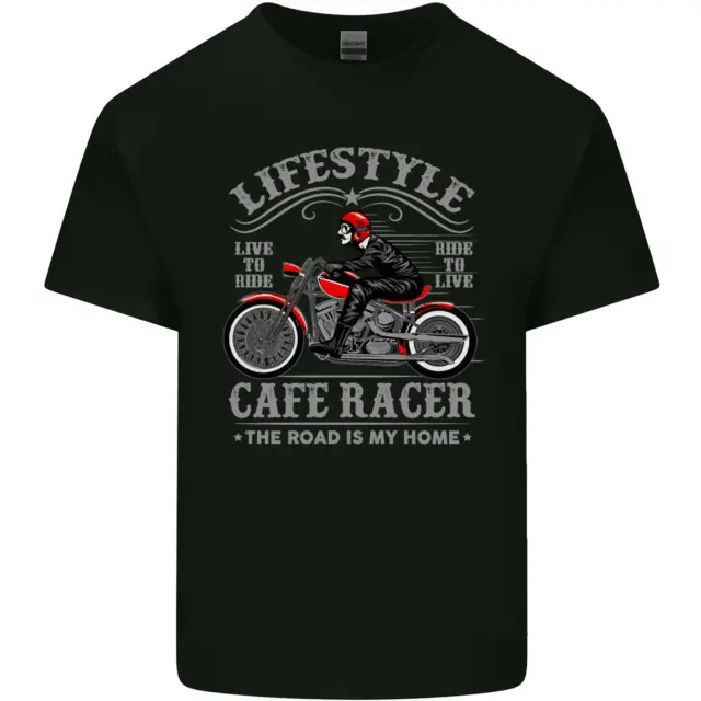 T-shirt da uomo in cotone stile lifestyle Cafe Racer Biker