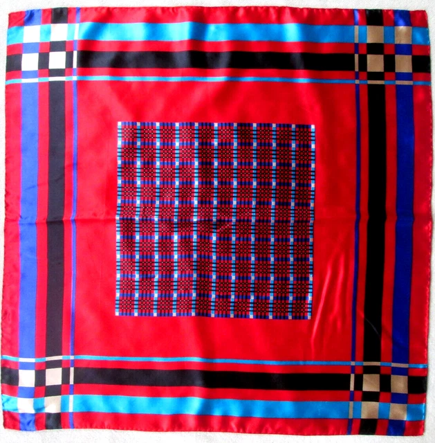 Foulard En Soie Vintage PIERRE CHARRIER - 76 X 77 Cm - Couleur Marron