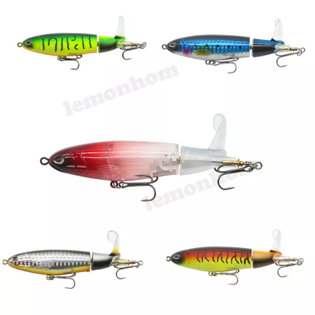 FISHING LURES BAIT Poppers Popper Pencil Surface Lure Bass Stick Topwater  $7.99 - PicClick AU