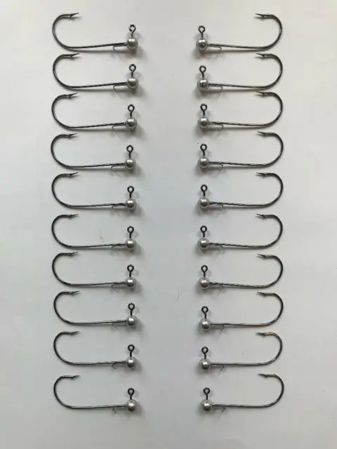 New 1/16 Oz Round Jig Heads With Wire Keeper , 4/0 Hook , 20 Pc