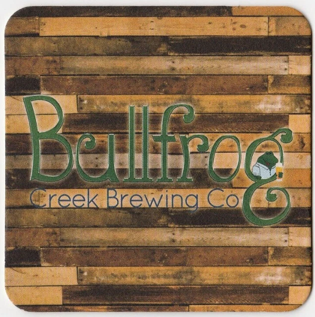 Bullfrog Creek Brewing Co  Imperial Beer Coaster Valrico FL