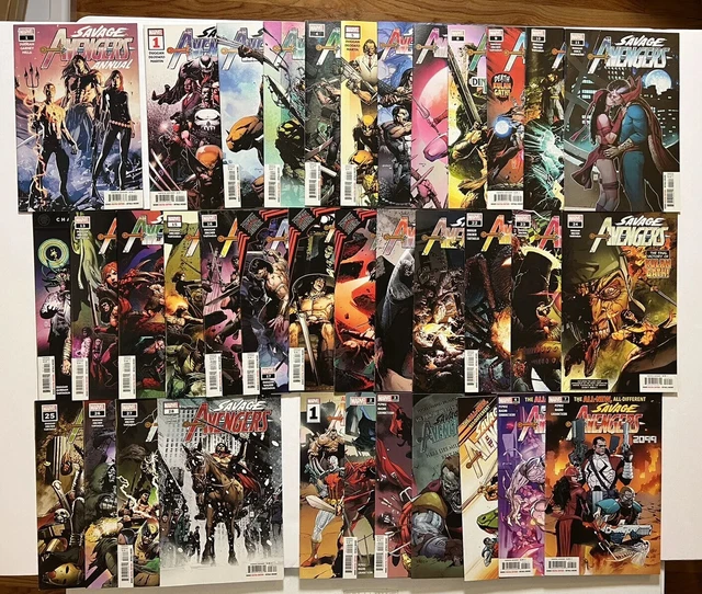 Savage Avengers Vol 1 & Vol 2+ X-Men + Marvel Team Up Kulan Gath Mega Lot of 39!