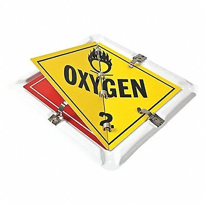 DOT Container Placard: Various DOT Classes, 13 5/8 in Label Wd, 13 5/8 in Label
