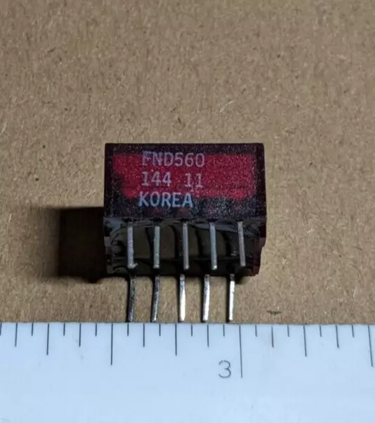 NOS FND560 - Red GaAsP 0.5-inch 7-Segment Numeric LED Displays