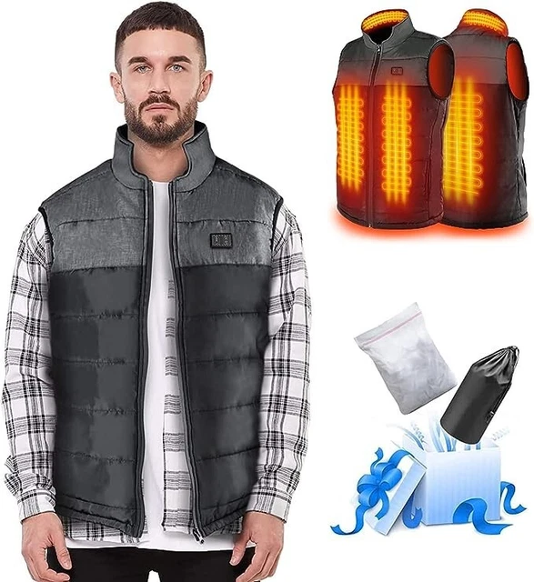 Gilet Chauffant Femme, Veste Chauffante avec Batterie, Électrique