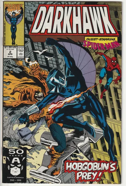 Marvel 1991 DARKHAWK #2 VF/NM Comics Hobgoblin Spider-Man Direct Edition