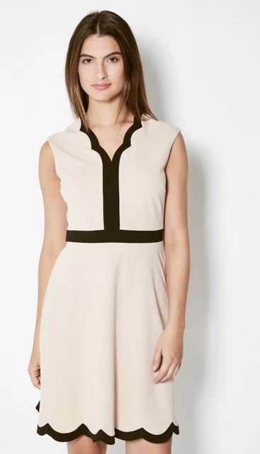Rinascimento Abito Vestito Rosa Nero MIDI- TAGLIA S - Nuovo Con Etichette!