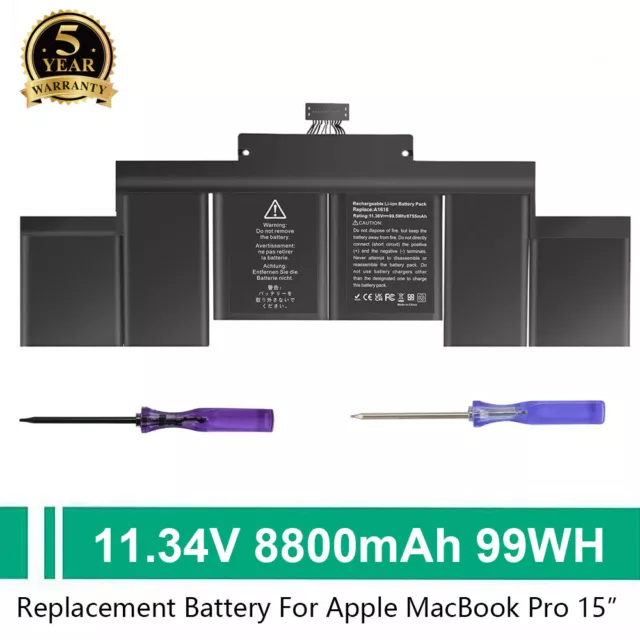 A1494 A1618 Battery for Apple MacBook Pro 15” Retina A1398 Mid 2015 2014 2013 AU