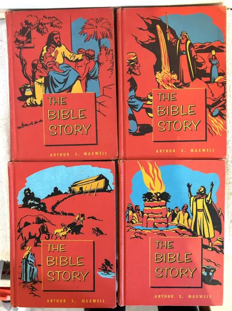 Vintage The Bible Story Set Arthur S. Maxwell Vol. #1 #3 #5 #9 Books Great Shape