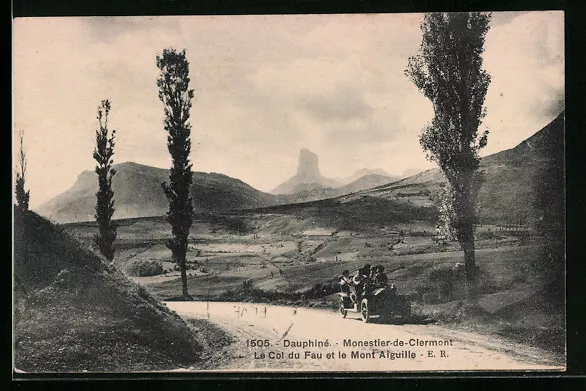 CPA Monestier-de-Clermont, Le Col du Fau et le Mont Aiguille 1917