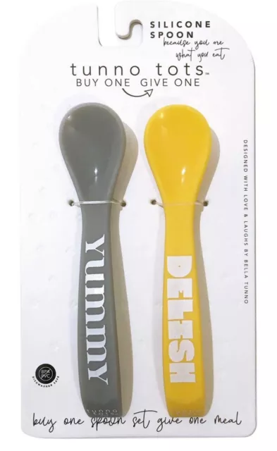 Tunno Tots Silicone Spoon Set, Age 6+ Months, Toddler Feeding and Eating