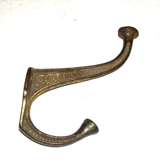 Large Old Coat Hook Bath Robe Clothes Tree Vintage Chain Design Rustic Cast Iron