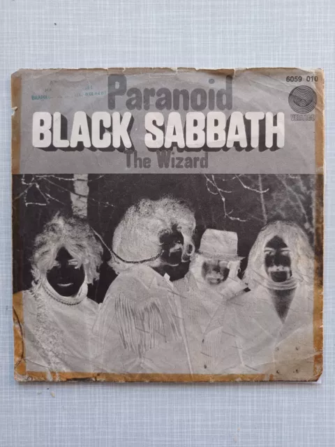 Black Sabbath – Paranoid / The Wizard 7" single ger 1970 Ozzy Heavy metal