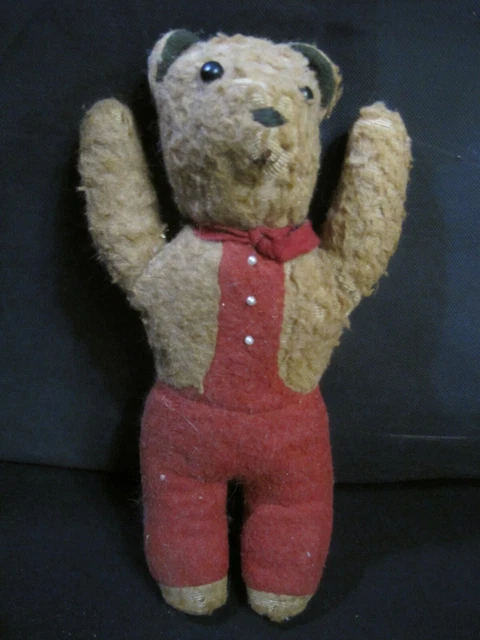 Ancien ours en peluche des années 1930 à collectionner, rare et rare, articulé en laine marron 30 cm (12 po.) - France