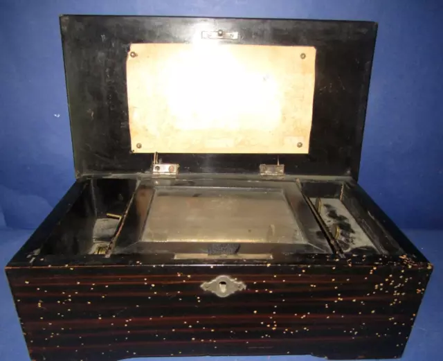 boite à musique XIX ème 6 airs Suisse Music Box 19th bois excelsior Swiss made