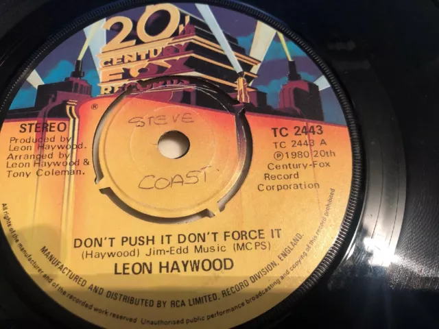 Leon Haywood - Don't Push It, Don't Force It 7" Vinyl Single Record