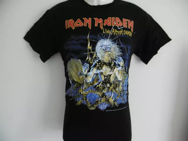 *Neuf* Iron Maiden Rare Live After Death T-Shirt Officiel Homme Noir S 38" Poitrine