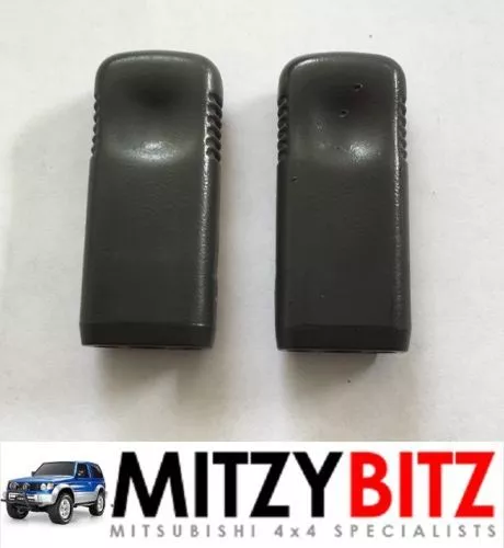 Pajero Shogun MK2 Door Push Lock Pull Unlock Knobs x2 GREY