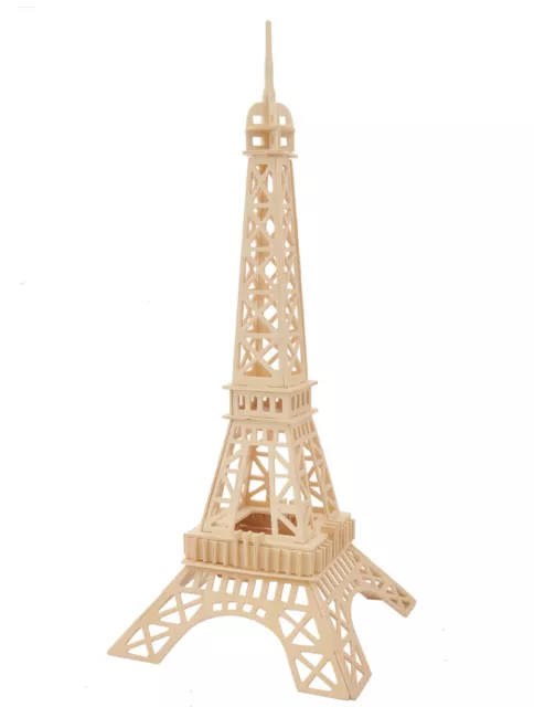 Eiffel Tower 3D Jigsaw DIY Decorate Realistic Wooden Model Kit Toy Puzzle Gift