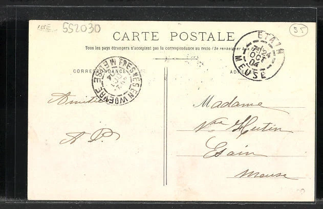 CPA Fresnes-en-Woevre, Rue de Metz, vue de la rue 1904 2