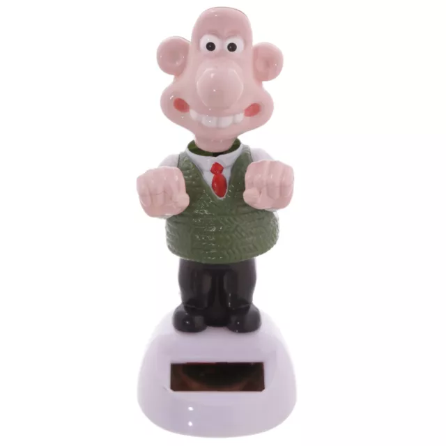 Solar Powered Wallace (From Wallace/Gromit)  Figurine No Need For Batteries Ff84