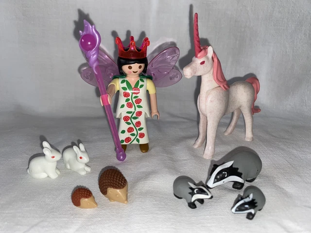 PLAYMOBIL LA FORET Enchantee Fee Princesse Prince Licorne Tresor