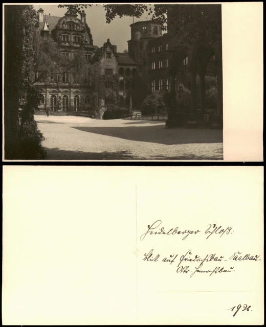 Foto Heidelberg Heidelberger Schloss - Hof 1936 Privatfoto Foto