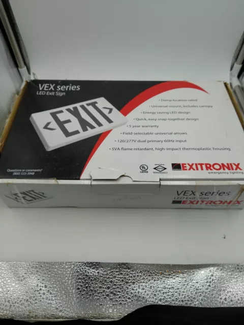 Exitronix Led Exit Sign Ni-Cad Battery Vex-U-Bp-Wb-Wh-G2