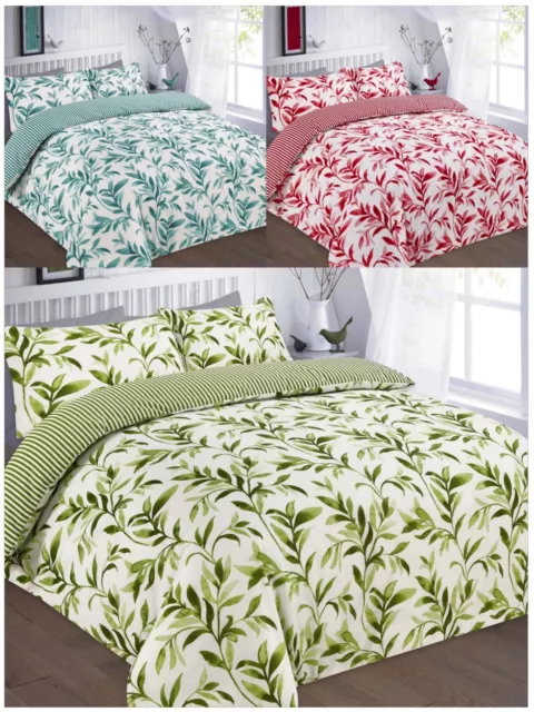 Ellie Floral Duvet Quilt Cover Polycotton Printed Bedding Set All Sizes