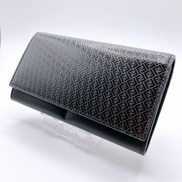 [Extreme Good Condition] Fendi 7M0264 long wallet brand black men's