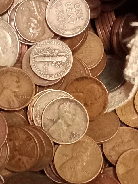 Lincoln wheat cent lot 24+ LBS pennies from old house Wheat Penny Vintage coins 8