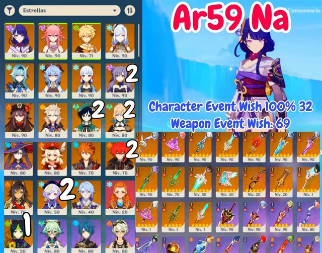 [NA] GENSHIN IMPACT [End Game] 47x5 Raiden + Hu Tao + Shenhe 17