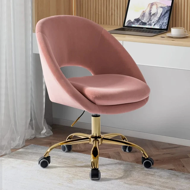 VELVET OFFICE CHAIR Teal Ergonomic Swivel Computer Desk Chair Vanity