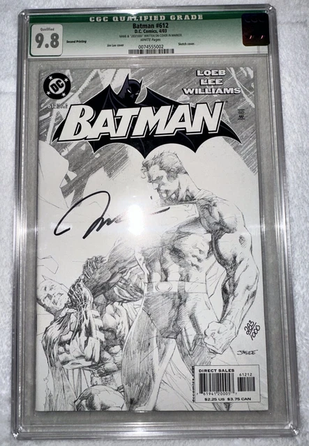 Batman #612 2nd Print CGC 9.8 Signed by Jim Lee