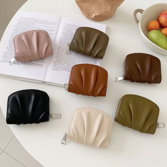 Solid Color Short Wallet Zipper Women Handbag Fashion Coin Purse  Student