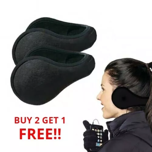 2 Ear Muffs Fleece Winter Ear warmers Mens Womens Behind the head back