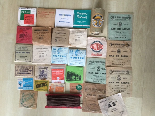 Lot 40 pochettes anciennes rustines siamoises à tirette vélo vintage