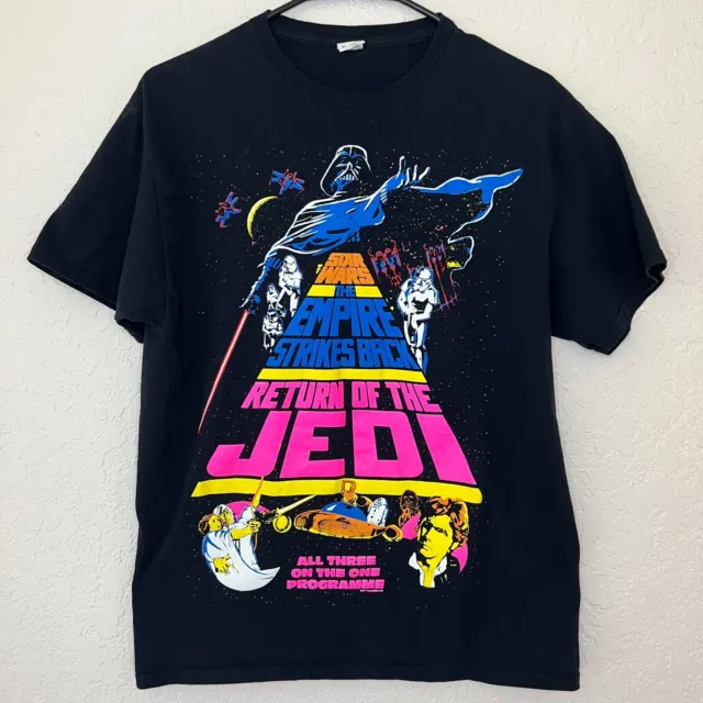 Star Wars Mens Medium Black T-Shirt The Empire Strikes Back Return of the Jedi