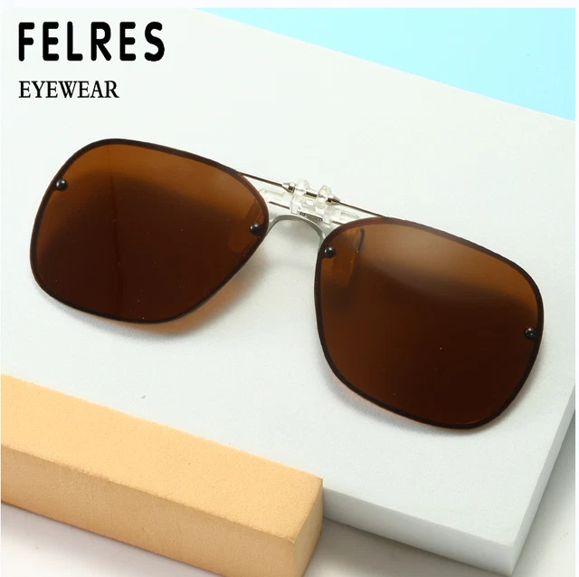 Clip On Flip Up Polarized Sunglasses For Men Women Driving Riding Glasses New